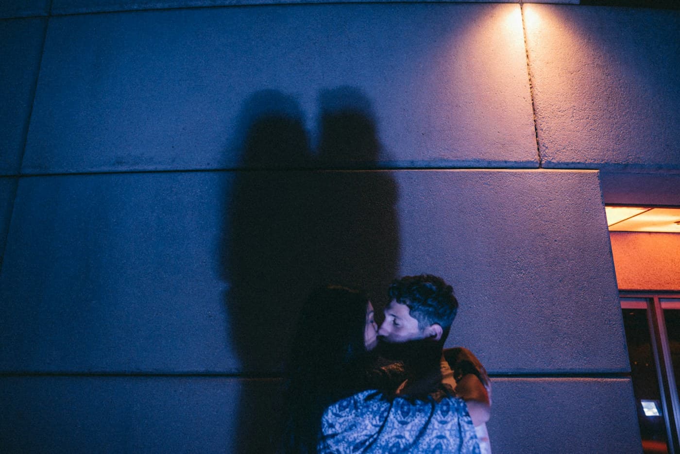 A couple sharing a quiet intimate moment